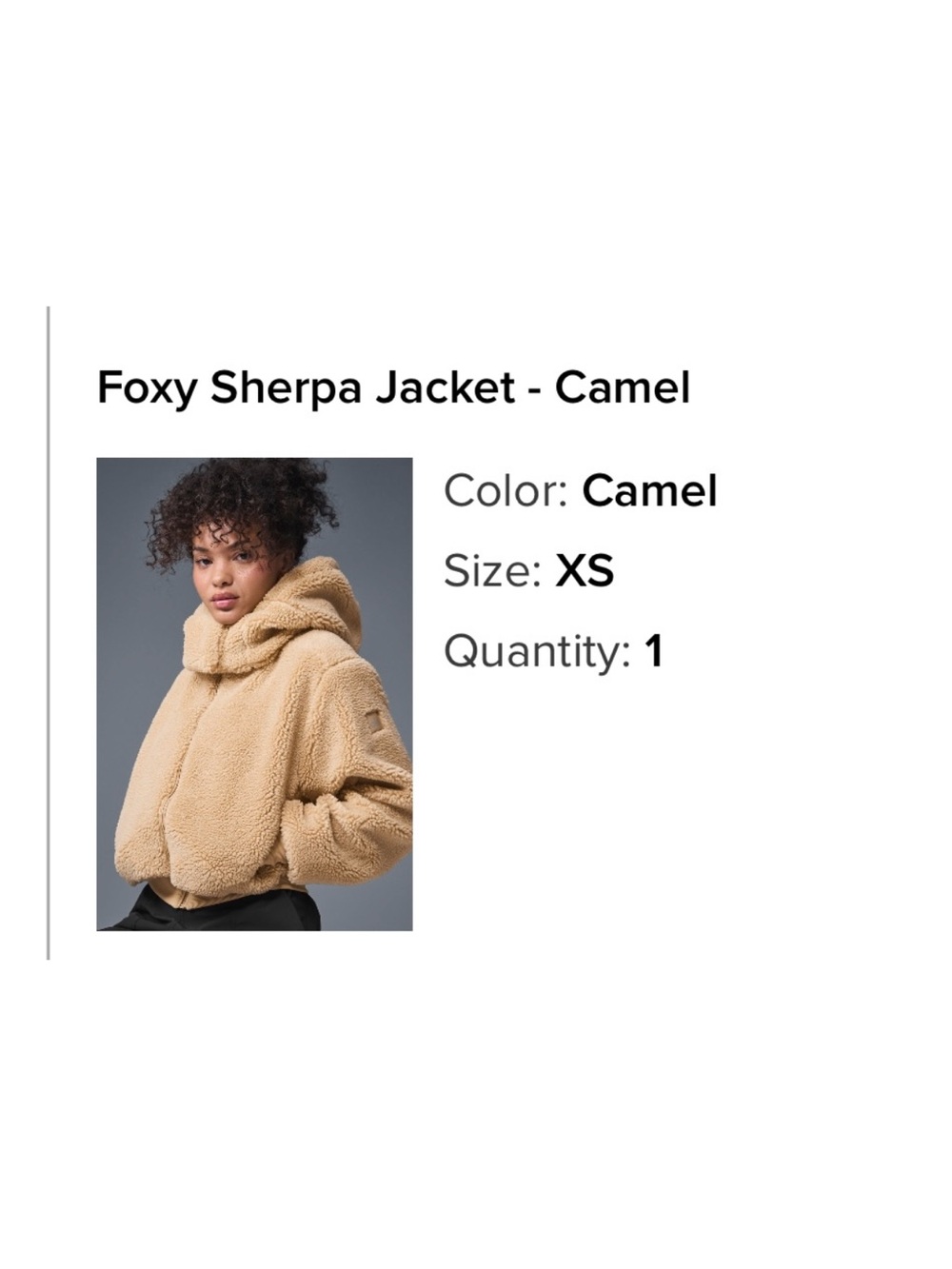 ALO Yoga Plush Sherpa Jacket - Camel